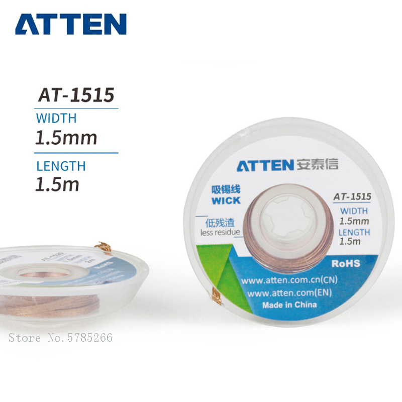 ATTEN 5pcs/lot Solder Wick Rem - مراجعة Solder Wick Braid وسعره