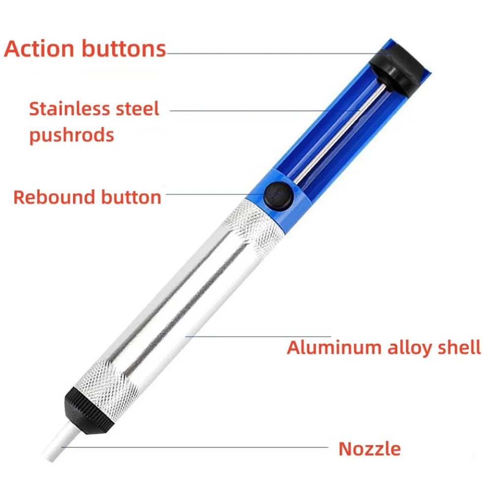 Aluminum Desoldering Pump Vacu - مراجعة Solder Wick Braid وسعره