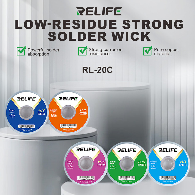 RELIFE RL-20C Soldering Wick f - مراجعة Solder Wick Braid وسعره