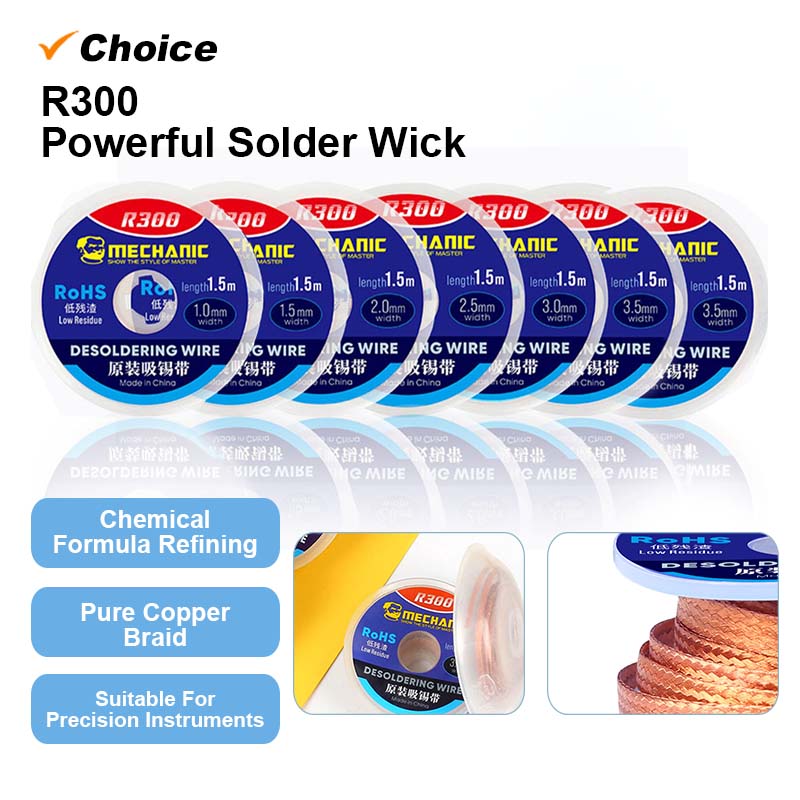 MECHANIC R300 Desoldering Wire - مراجعة Solder Wick Braid وسعره