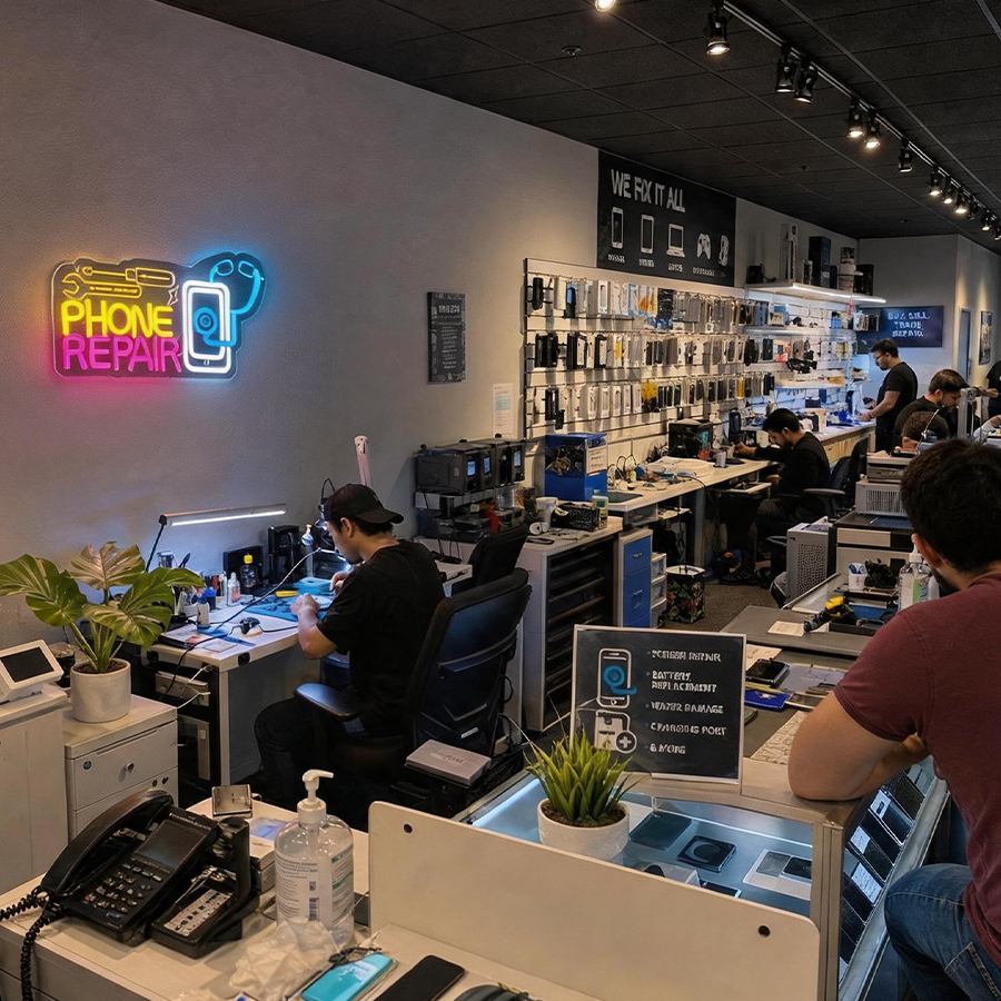Phone Repair Neon Sign For Wal - مراجعة Electronics Repair Store وسعره