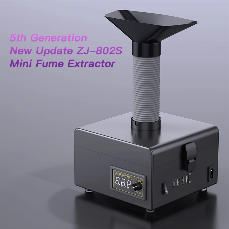 ZJ-802S New Fume Extractor Des - مراجعة Electronics Repair Company وسعره