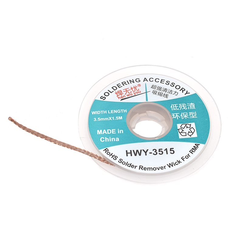 DIY 1.5mm 2mm 2.5mm 3mm 3.5mm  - مراجعة Solder Wick Braid وسعره
