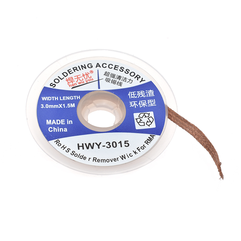DIY 1.5mm 2mm 2.5mm 3mm 3.5mm  - مراجعة Solder Wick Braid وسعره